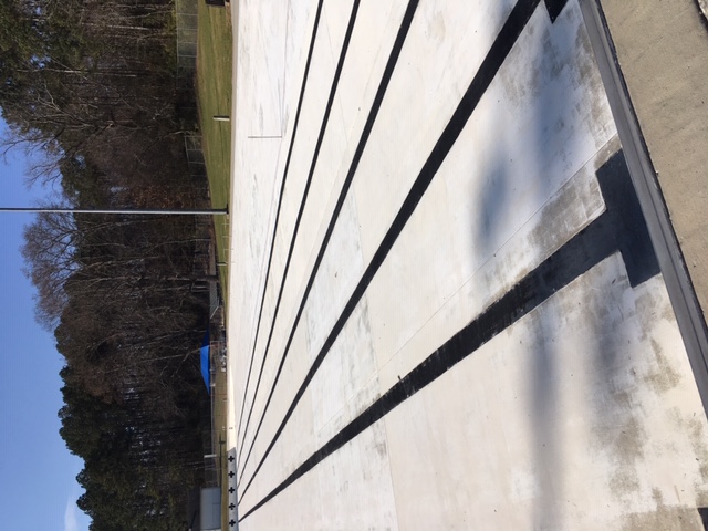 The 100-meter racing course at Oak Ridge Outdoor Pool